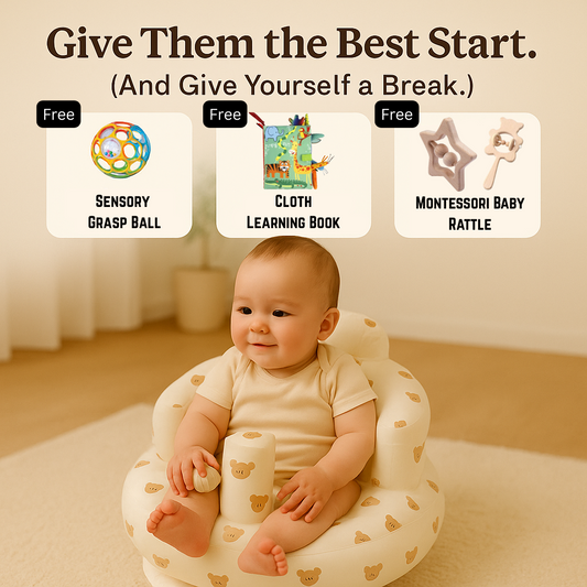 Inflatable Baby Chair + FREE Brain Boosting Bundle & FREE Priority Shipping