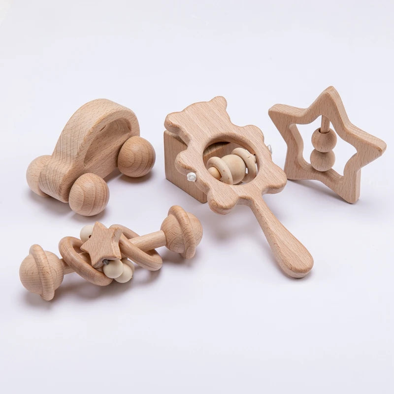 Montessori Baby Rattle – Sensory Toy for Brain & Motor Development
