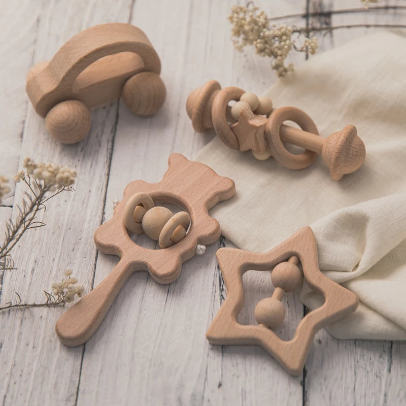 Montessori Baby Rattle – Sensory Toy for Brain & Motor Development