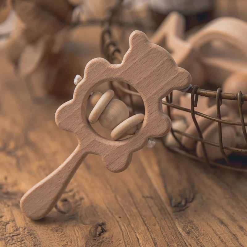 Montessori Baby Rattle – Sensory Toy for Brain & Motor Development